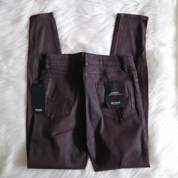 Hudson High Rise Red Skinny Jeans Size 27 - Picture 8 of 9